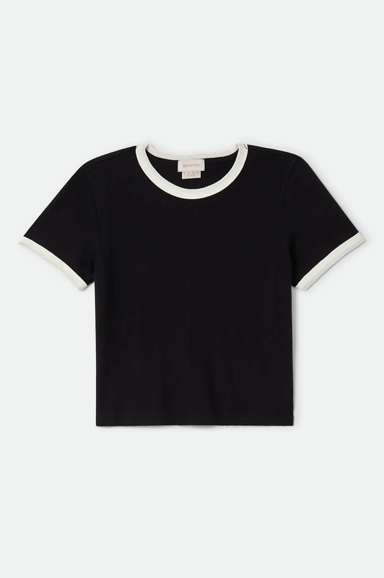 brixton-carefree-ringer-t-shirt-black-off-white-bio image 2