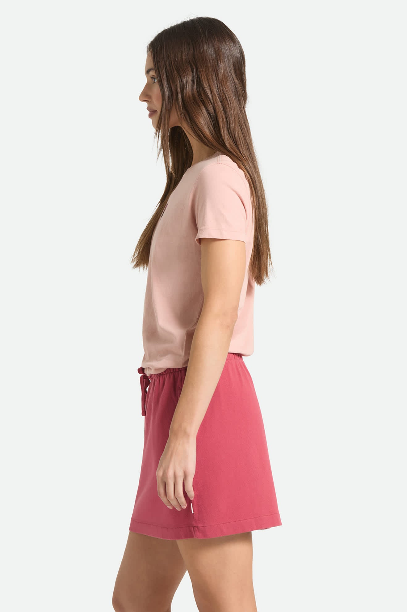 brixton-two-boots-slim-crew-t-shirt-silver-pink-baumwolle image 3