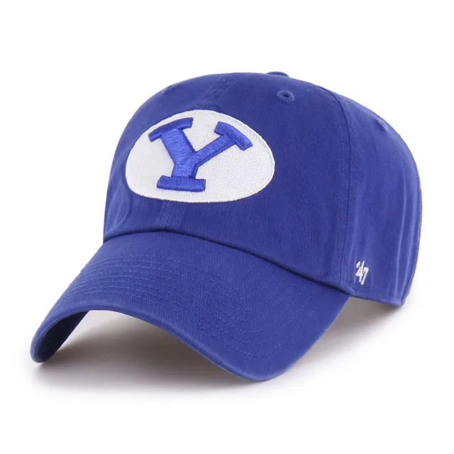 47-brand-clean-up-byu-cougars-cap-royal-baseballcap-stick image 1