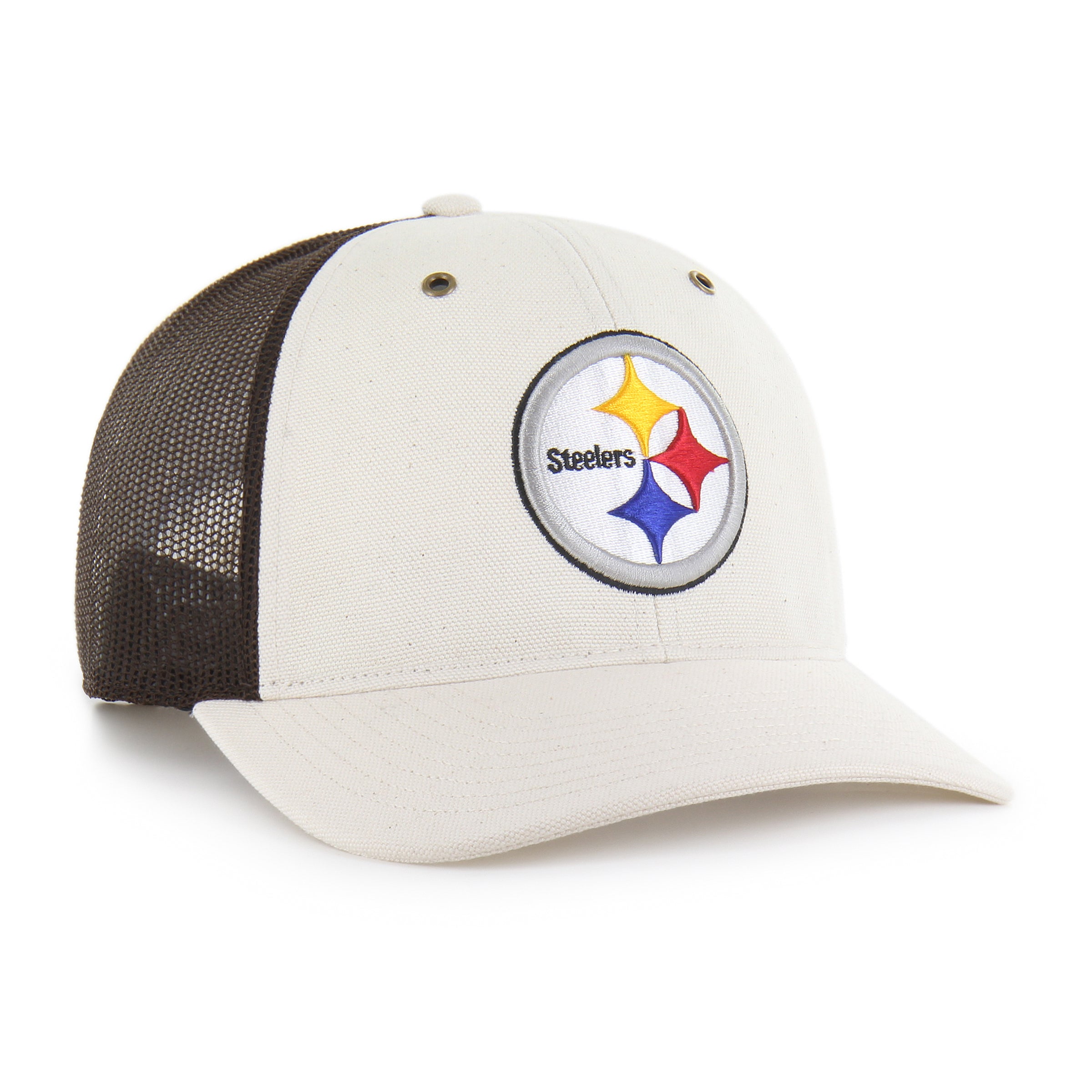 47-brand-pittsburgh-steelers-trucker-cap-natural-undyed image 4