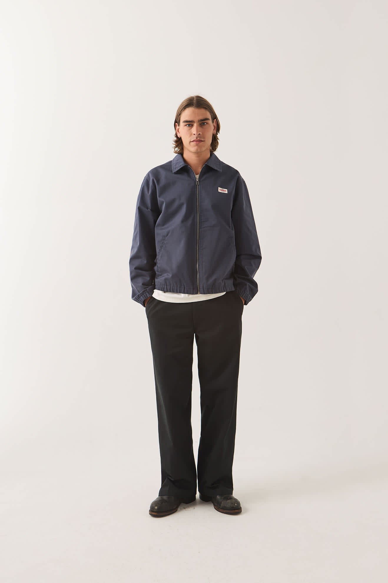 brixton-trademark-chino-pant-chinohose-schwarz-relaxed image 2