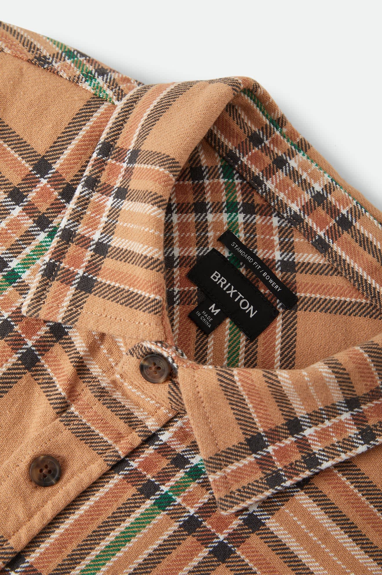 brixton-bowery-flannel-khaki-multi-karohemd-herren image 6