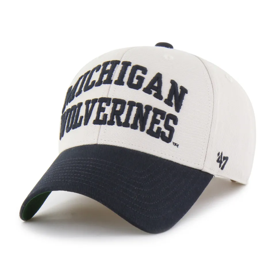 47-brand-mvp-michigan-wolverines-cap-bone-broke-line image 1