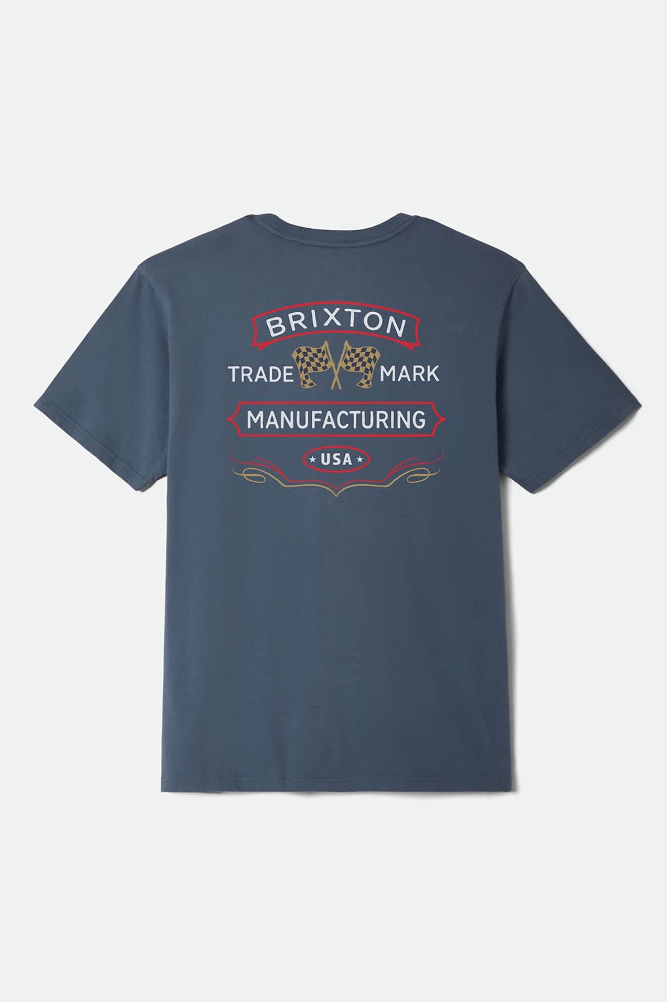 brixton-liberty-mark-t-shirt-navy-herren-baumwolle image 6