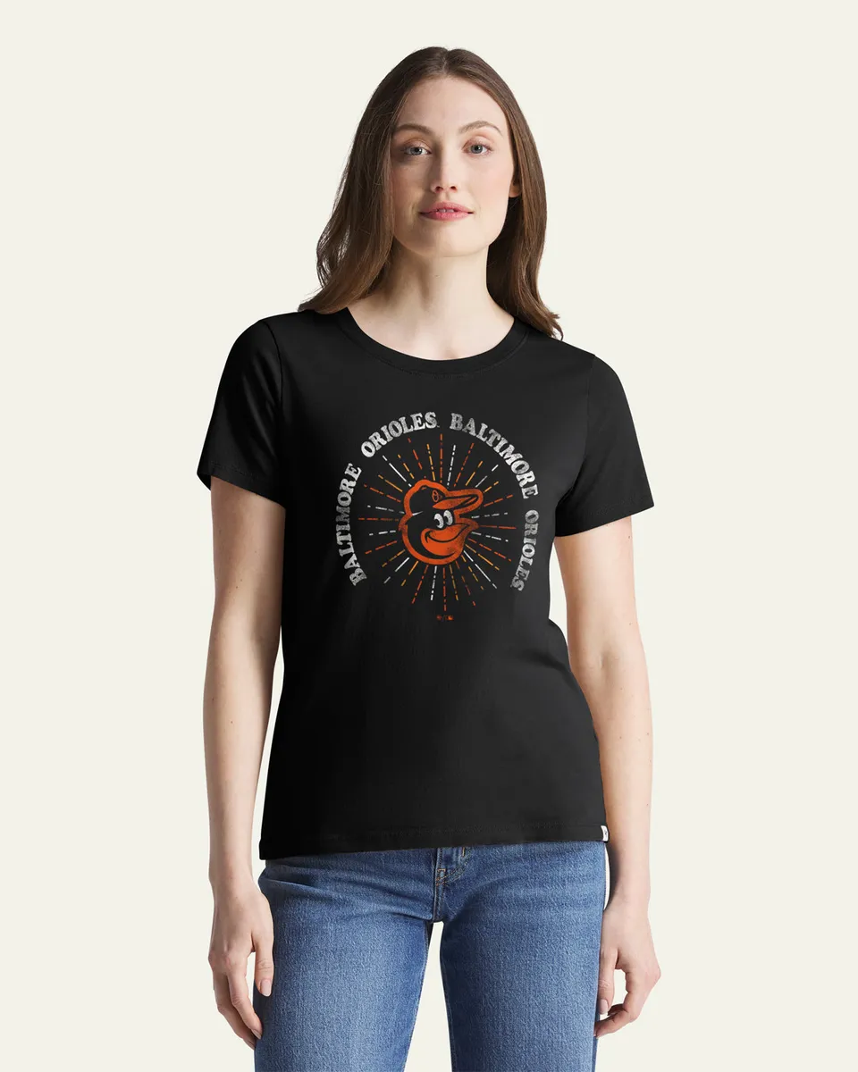 47-brand-orioles-shine-lines-t-shirt-schwarz-damen image 1