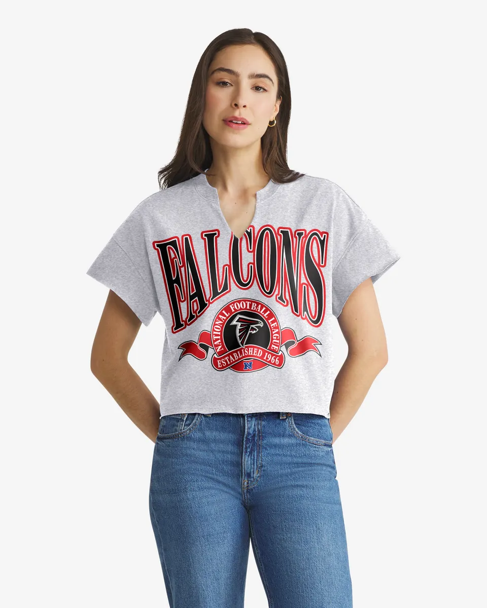 47-falcons-banners-out-notch-neck-t-shirt-grau-damen image 1