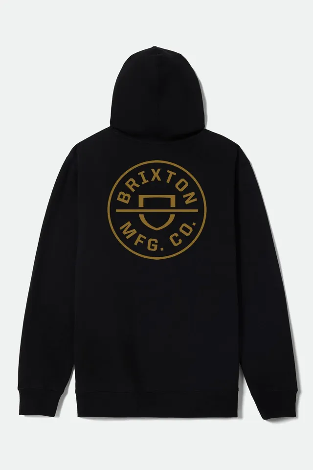 brixton-crest-hoodie-black-bronze-kapuzenpullover-relaxed-fit image 1