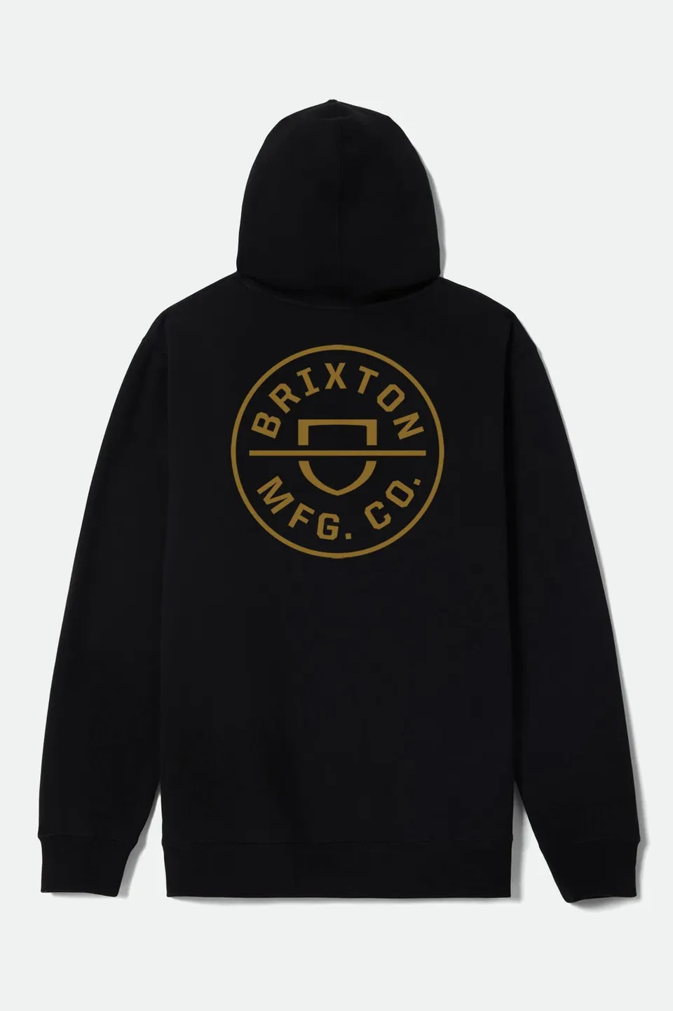 brixton-crest-hoodie-black-bronze-kapuzenpullover-relaxed-fit image 1