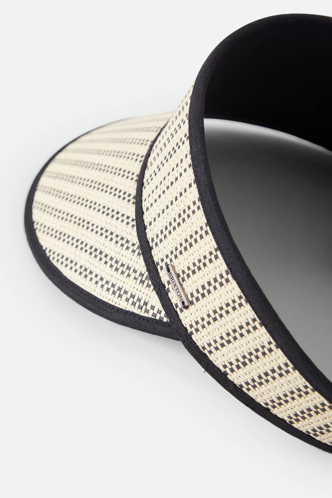 brixton-newport-straw-visor-black-natural-stroh image 8
