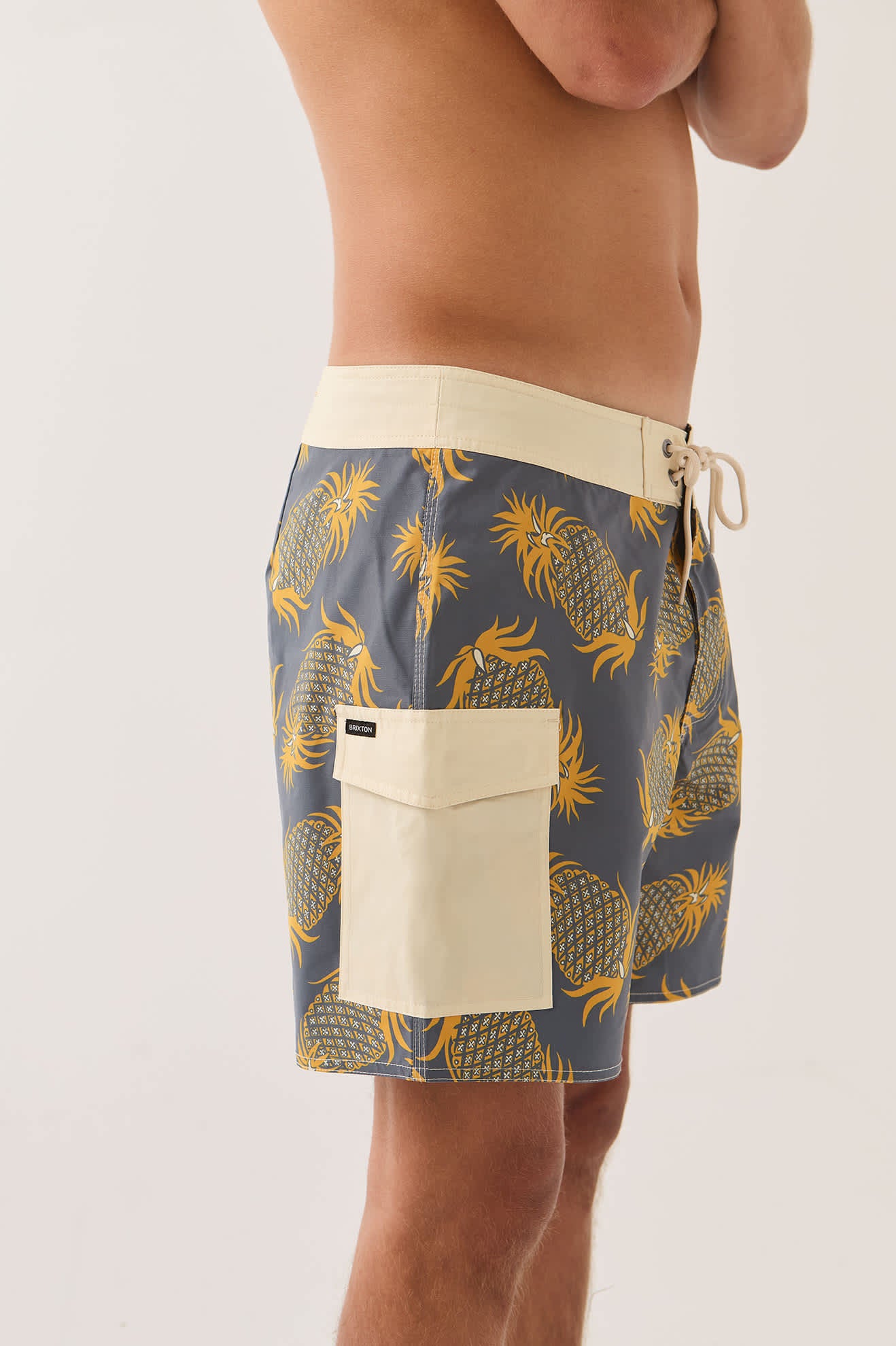 brixton-classic-trunk-17-boardshorts-grey-pineapple image 3
