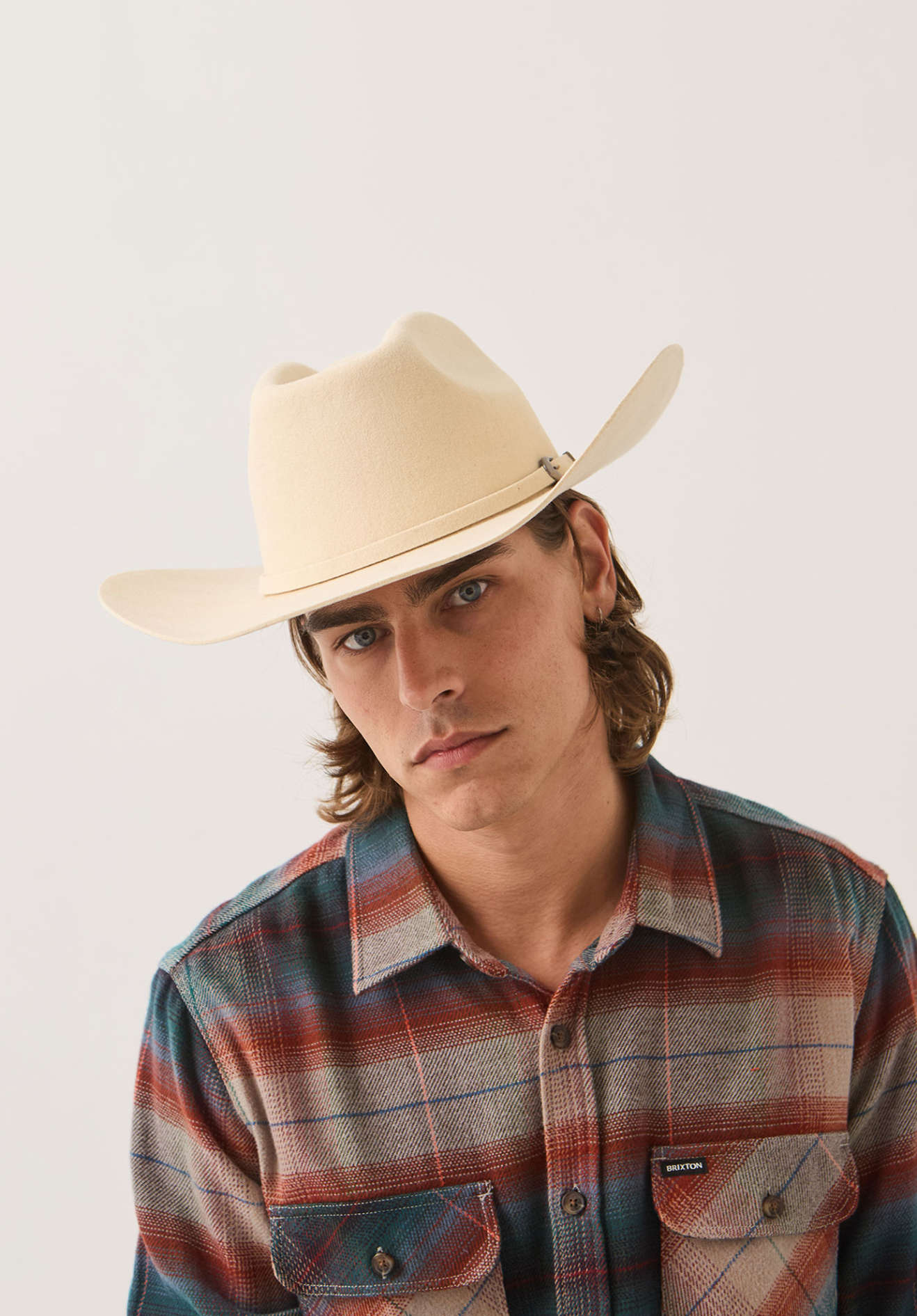 brixton-prescott-cowboy-hut-wax-paper-wollfilz image 2