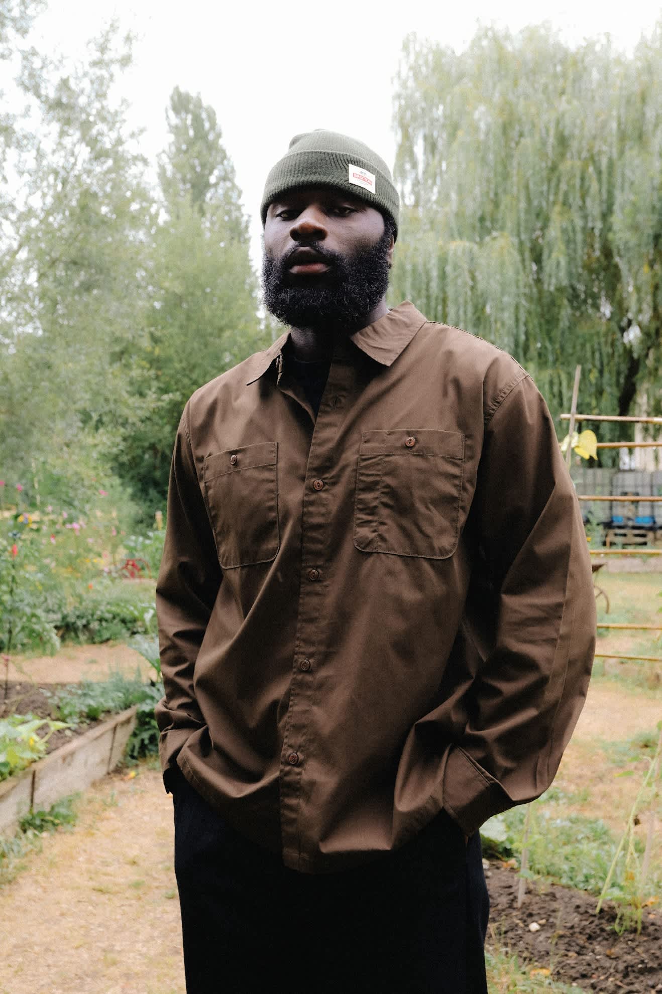 brixton-trademark-beanie-m-tze-dark-olive-recycling image 4