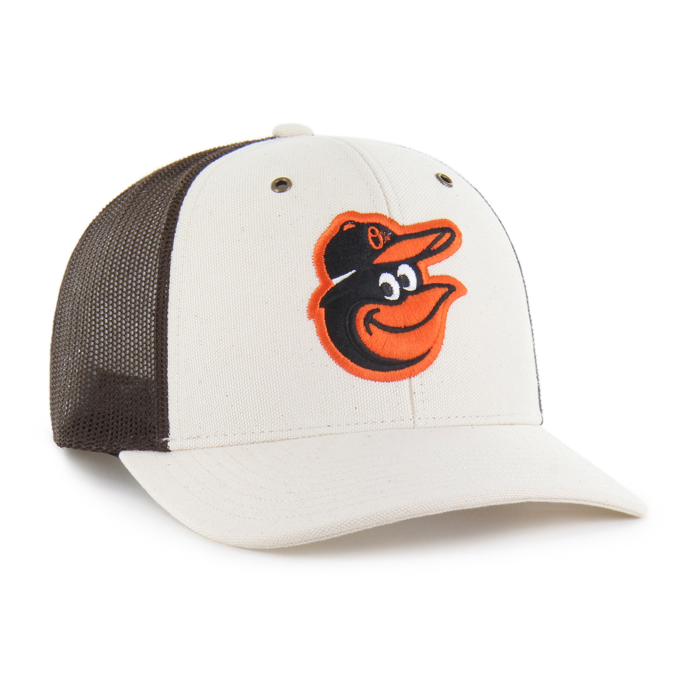 47-brand-baltimore-orioles-carhartt-trucker-cap-natural-mlb image 4