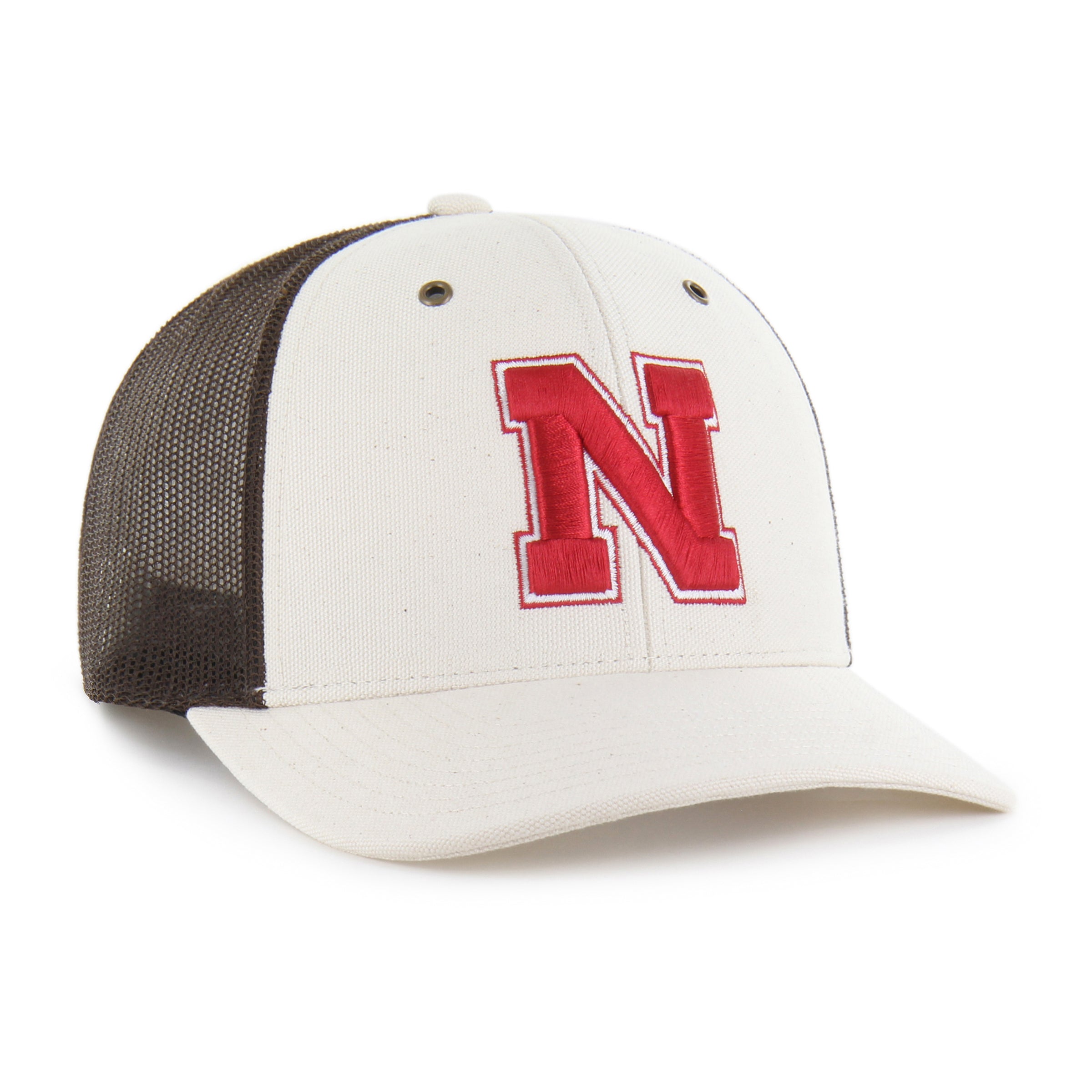 47-trucker-nebraska-cornhuskers-carhartt-undyed-cap-natural-osf image 4