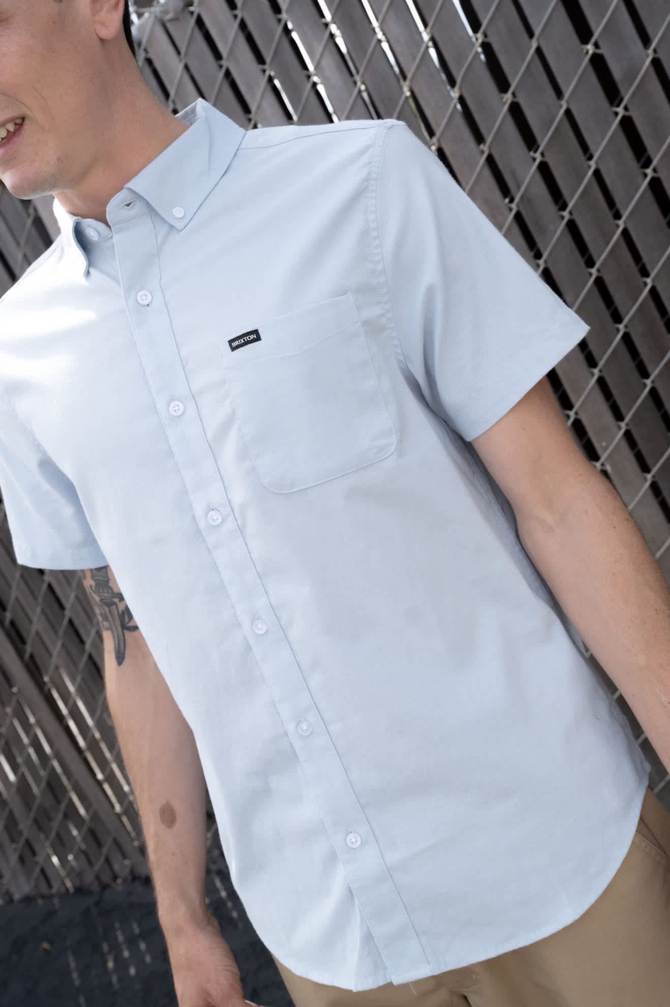 brixton-sanford-oxford-hemd-dusty-blue-button-down image 2