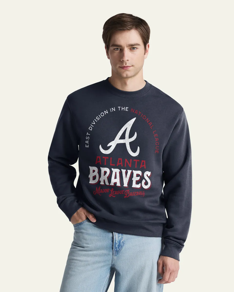 47-brand-braves-juggletoss-everyday-crew-sweatshirt-navy image 1