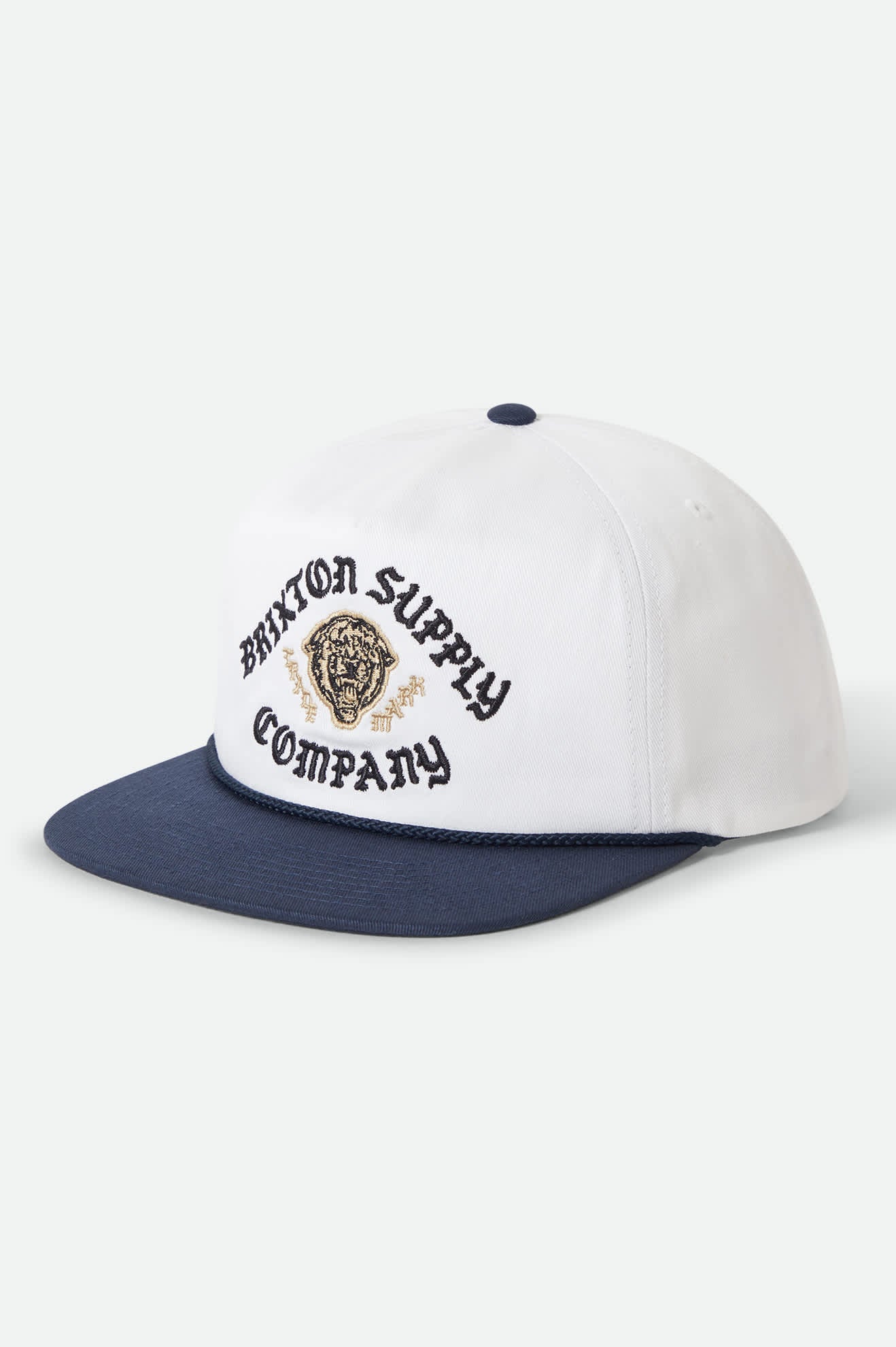 brixton-morado-snapback-midnight-blue-white-tiger-cap image 1