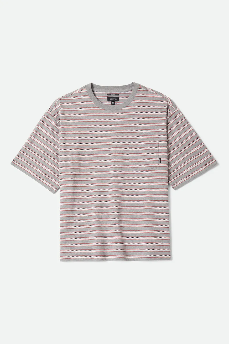 brixton-poolside-pique-box-crop-t-shirt-heather-grey image 1