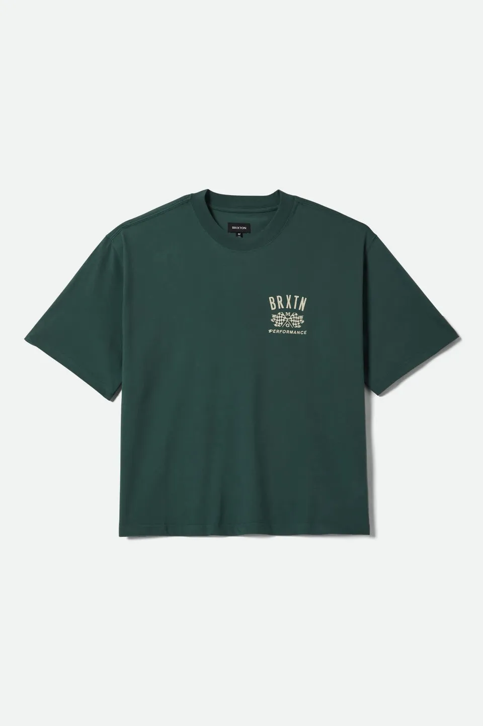 brixton-primary-cropped-shirt-primal-green-boxy image 1