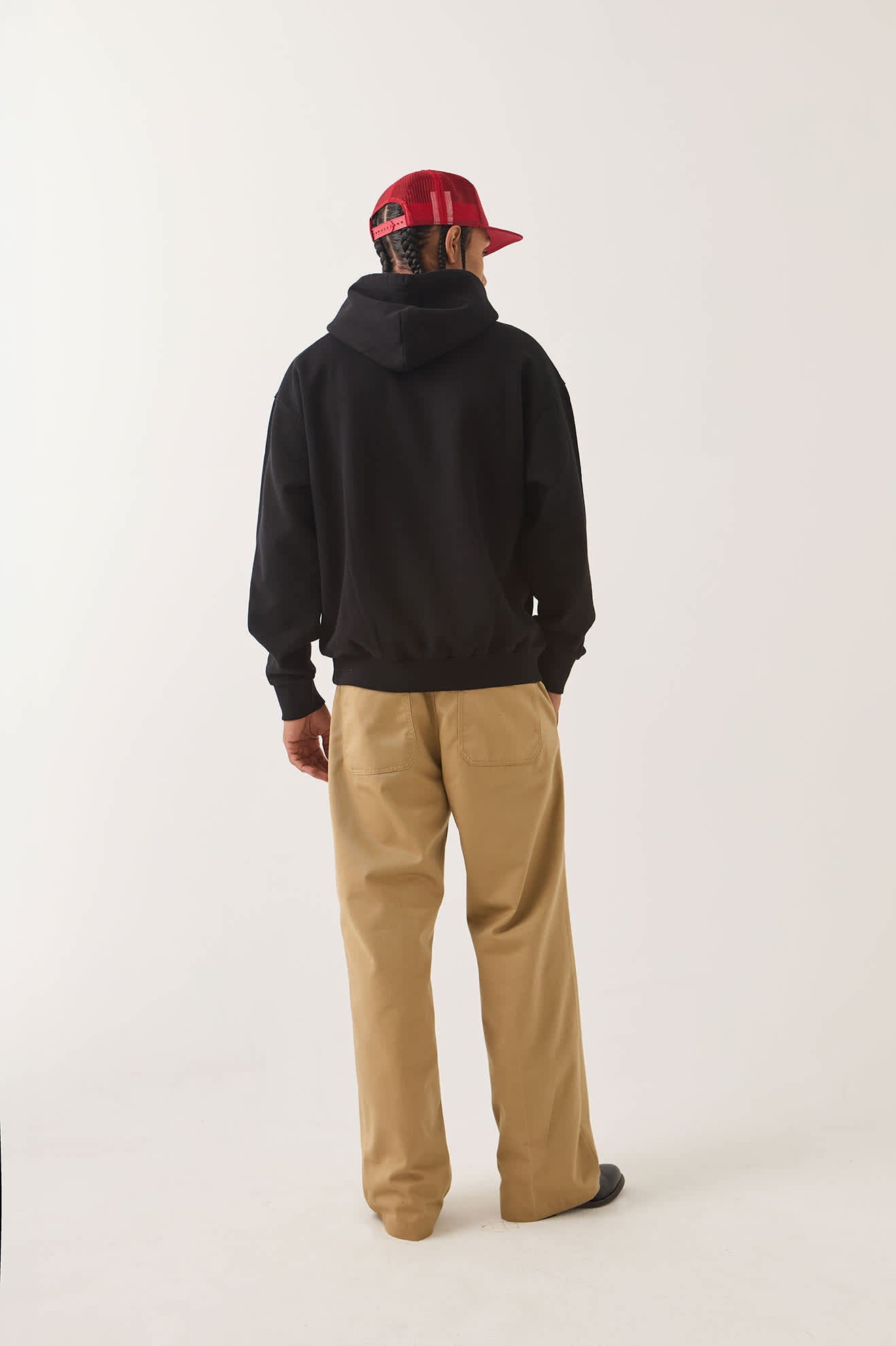 brixton-baseline-hood-fleece-hoodie-schwarz image 4