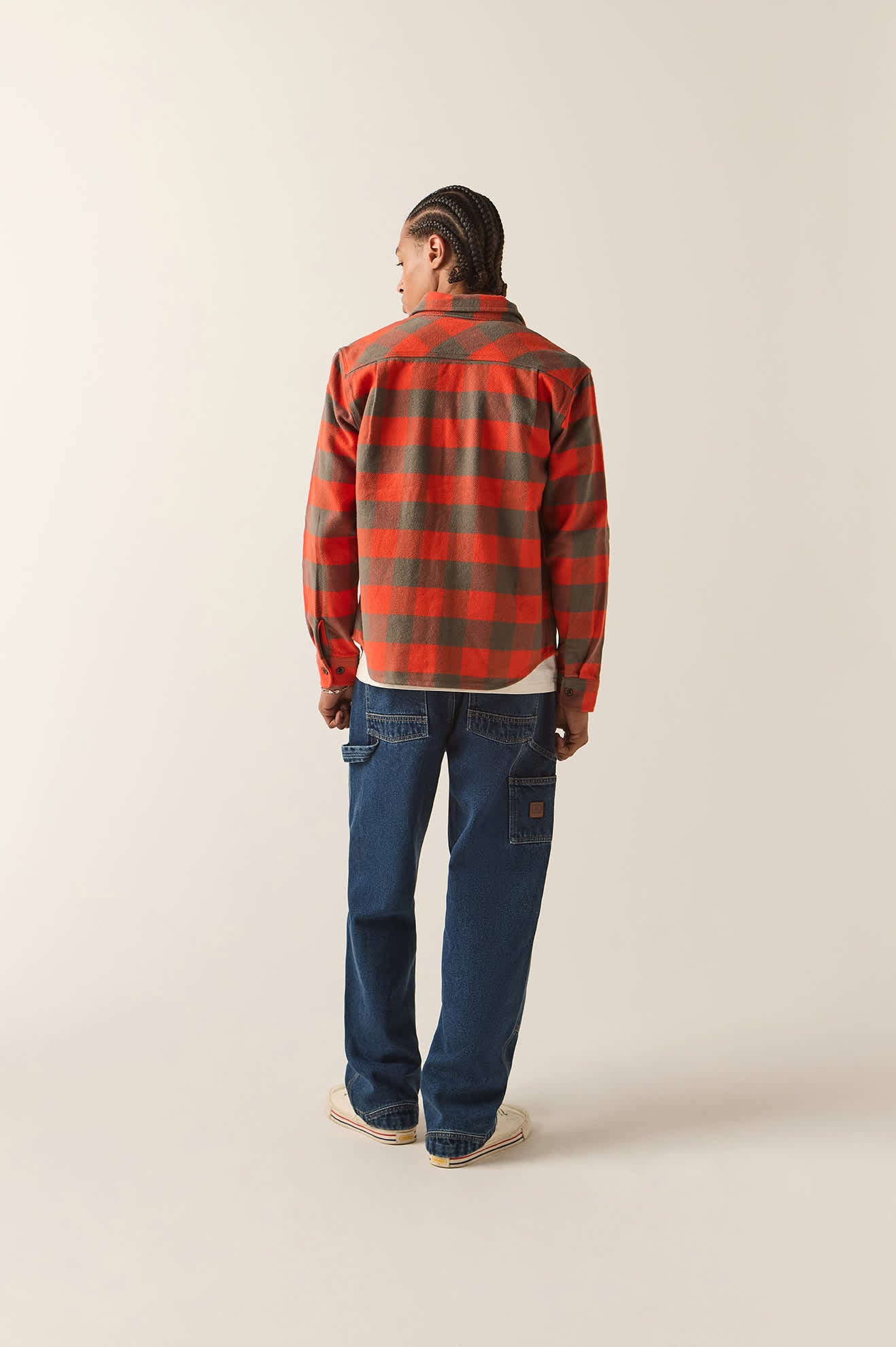 brixton-bowery-heavyweight-flanellhemd-washed-red-grey image 5