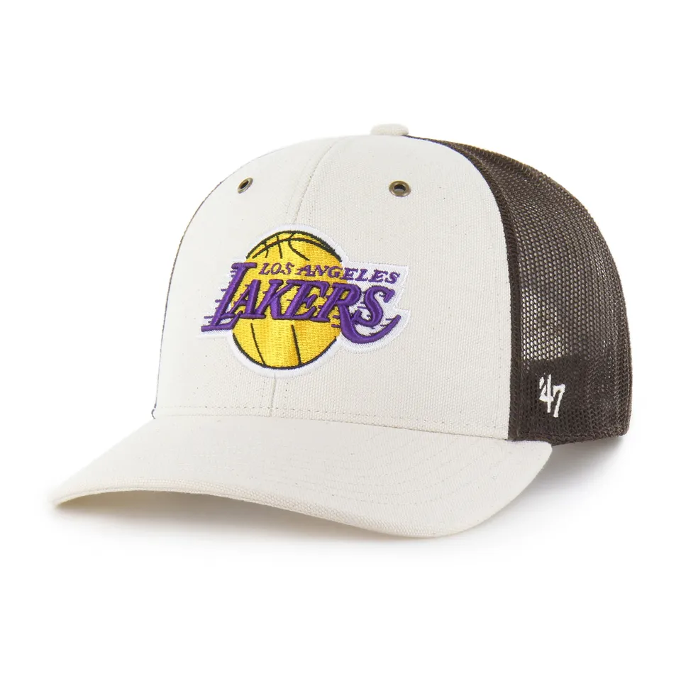 47-los-angeles-lakers-carhartt-trucker-cap-natural-snapback image 1