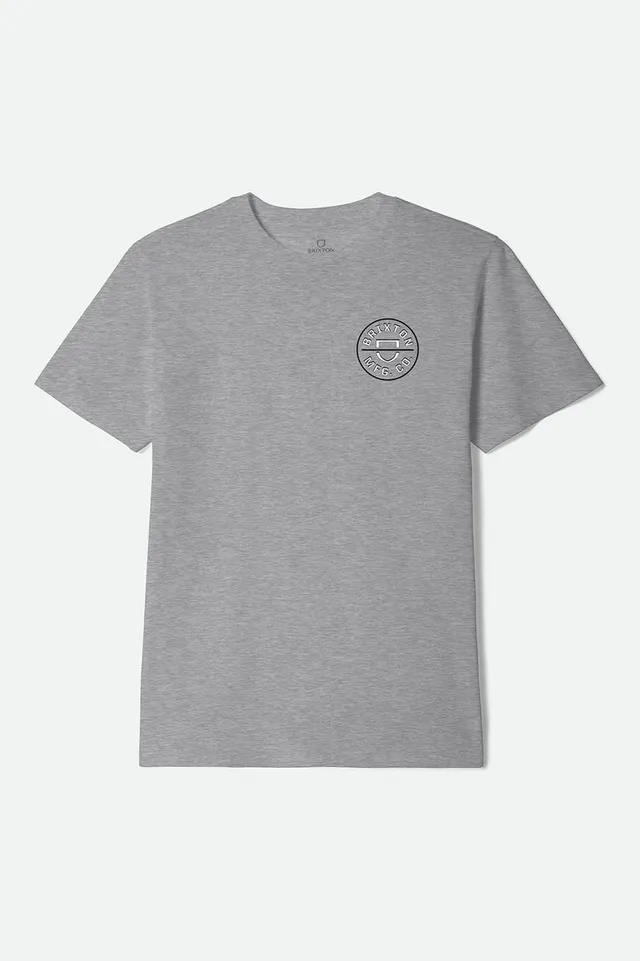 brixton-crest-ii-standard-t-shirt-heather-grey-herren image 1