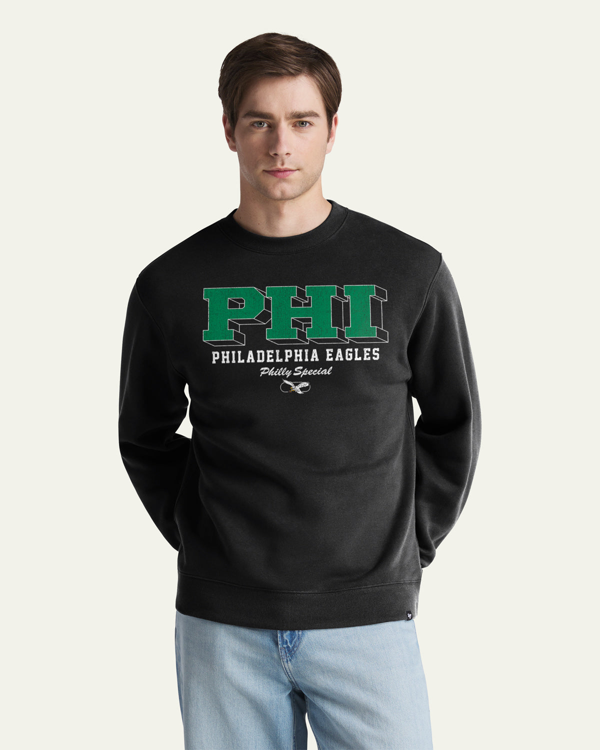 47-headline-crew-philadelphia-eagles-standing-tall-sweatshirt-schwarz image 1