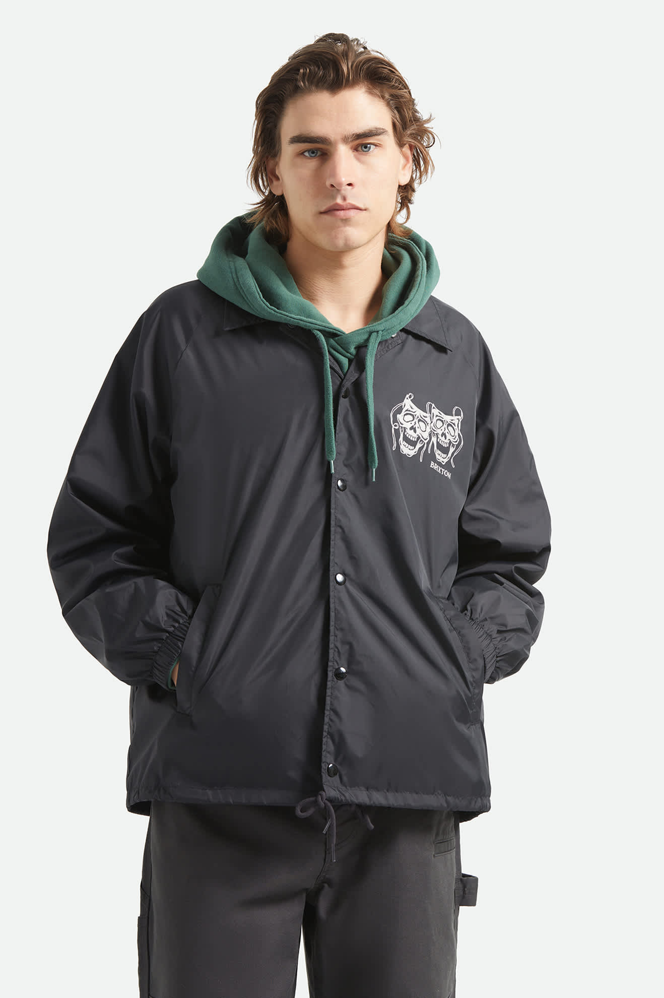 brixton-watchman-lightweight-coaches-jacke-schwarz-leicht image 3