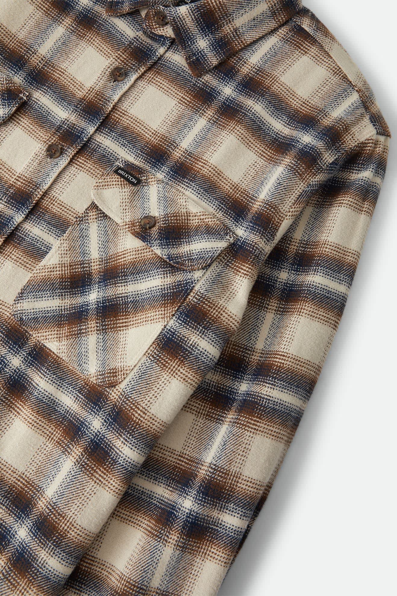 brixton-bowery-flanellhemd-soft-brown-plaid-kariert image 8