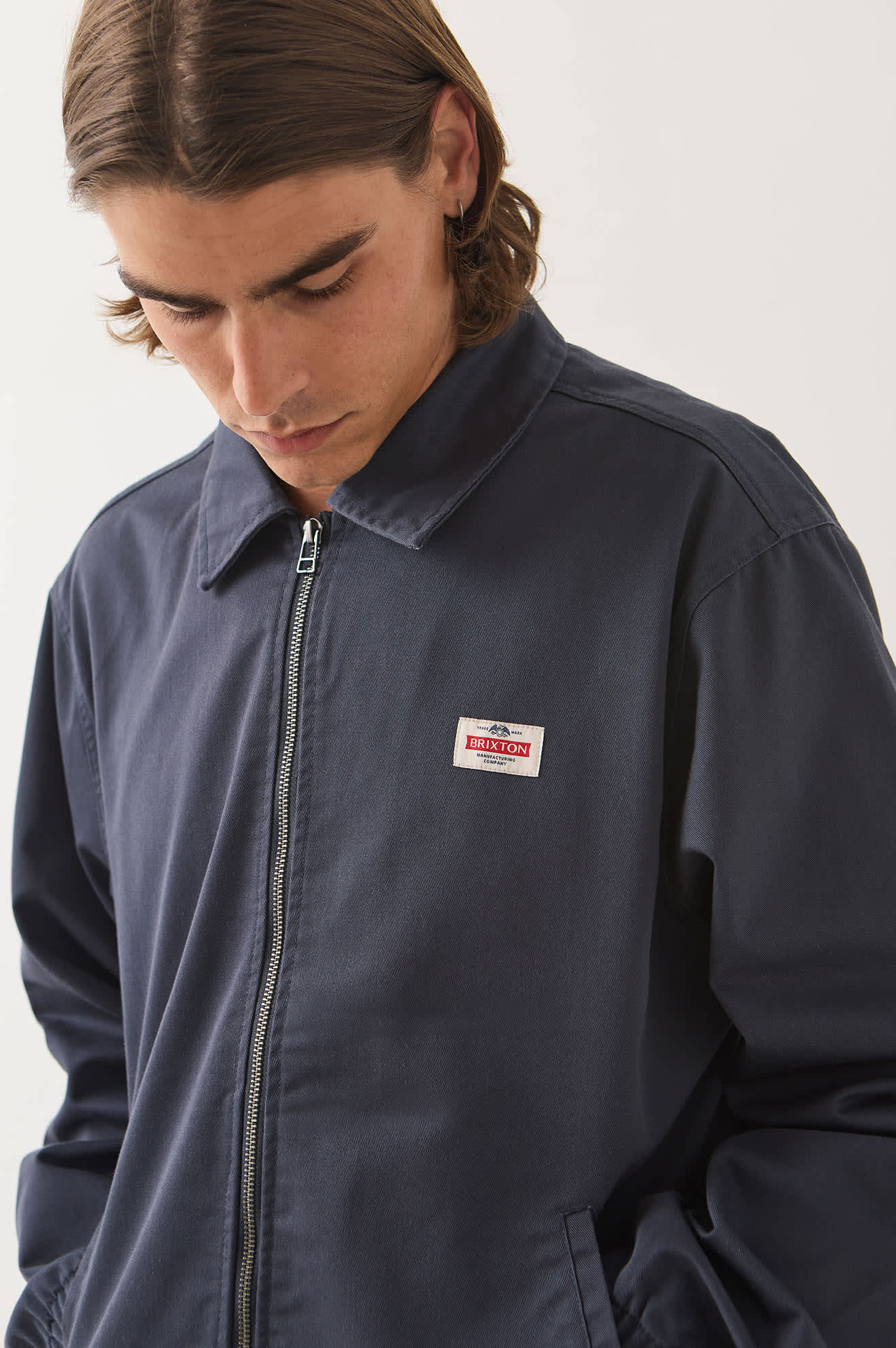 brixton-trademark-garage-jacke-washed-navy-herren-leicht image 3