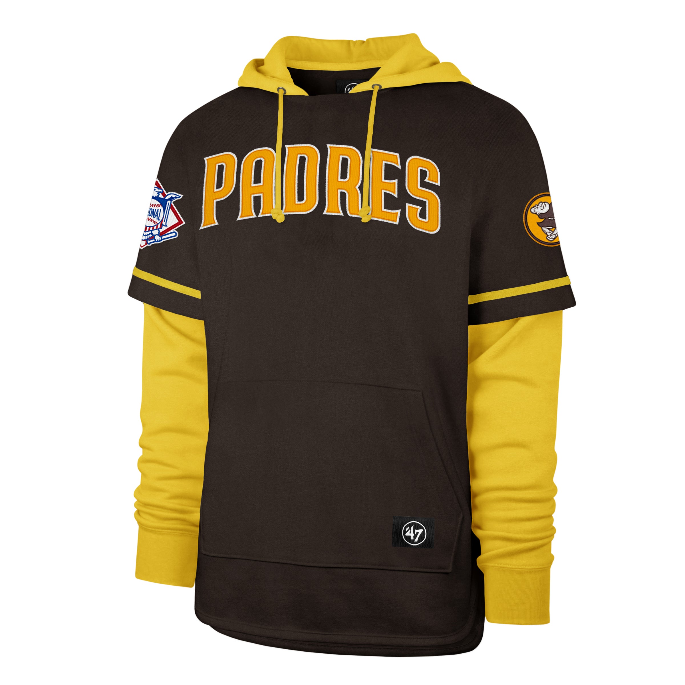 47-brand-trifecta-shortstop-pullover-hoodie-padres-braun image 1