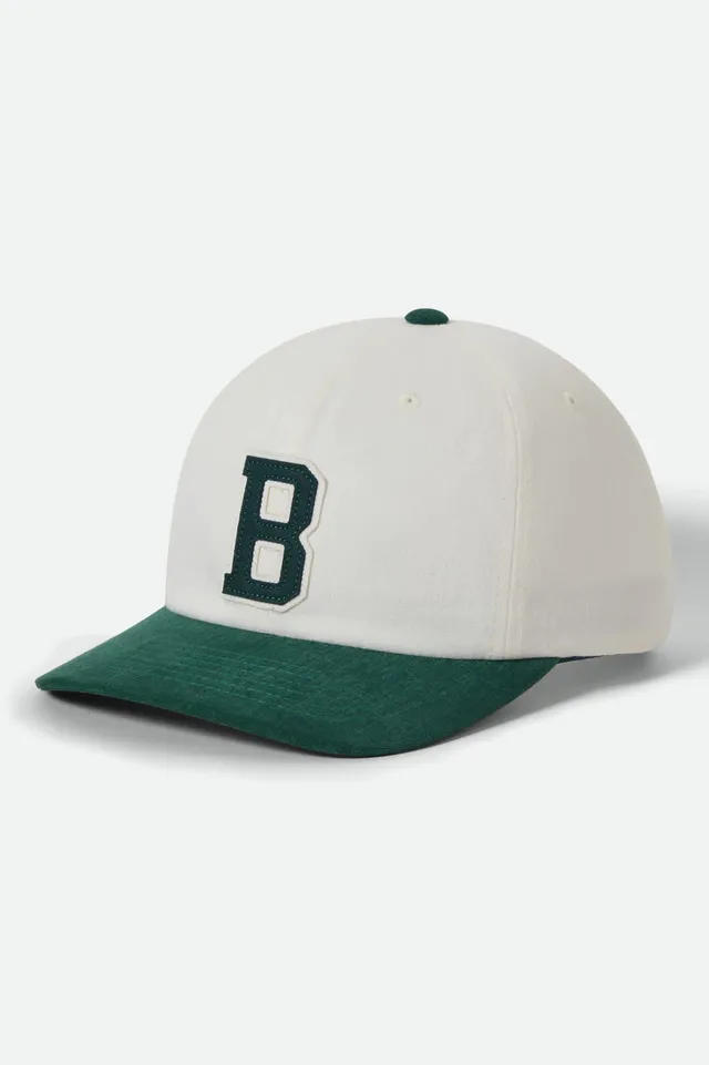 brixton-big-b-adjustable-hat-basecap-off-white-primal-green-baumwolle image 1