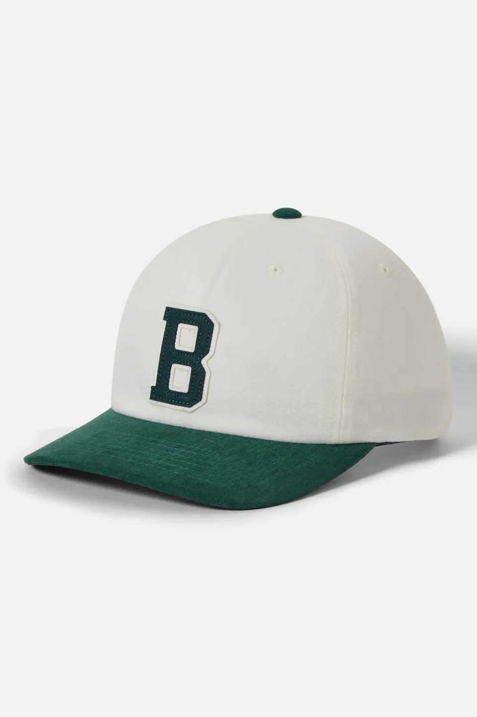 brixton-big-b-adjustable-hat-basecap-off-white-primal-green-baumwolle image 1