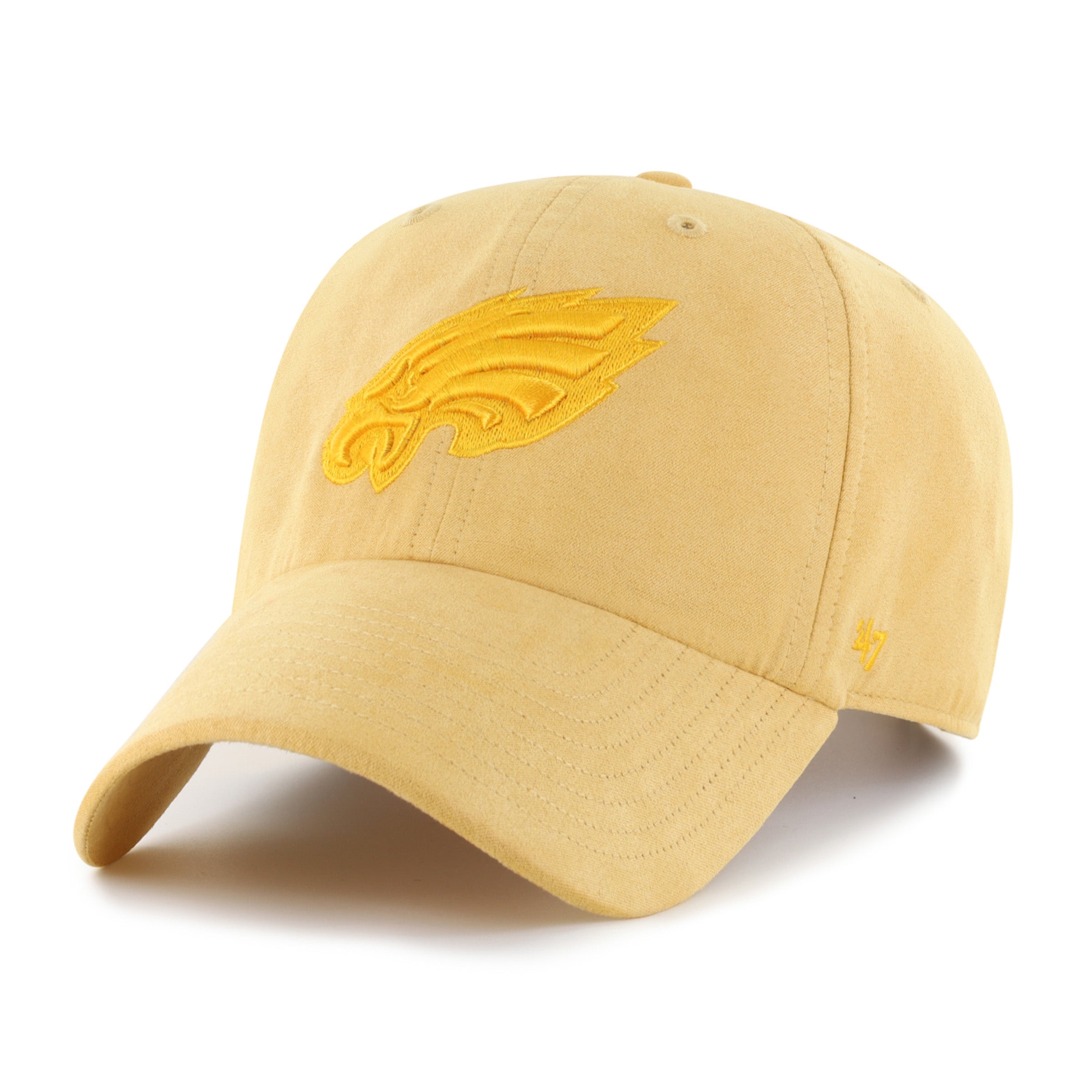 47-clean-up-philadelphia-eagles-ballpark-suede-cap-gold image 1