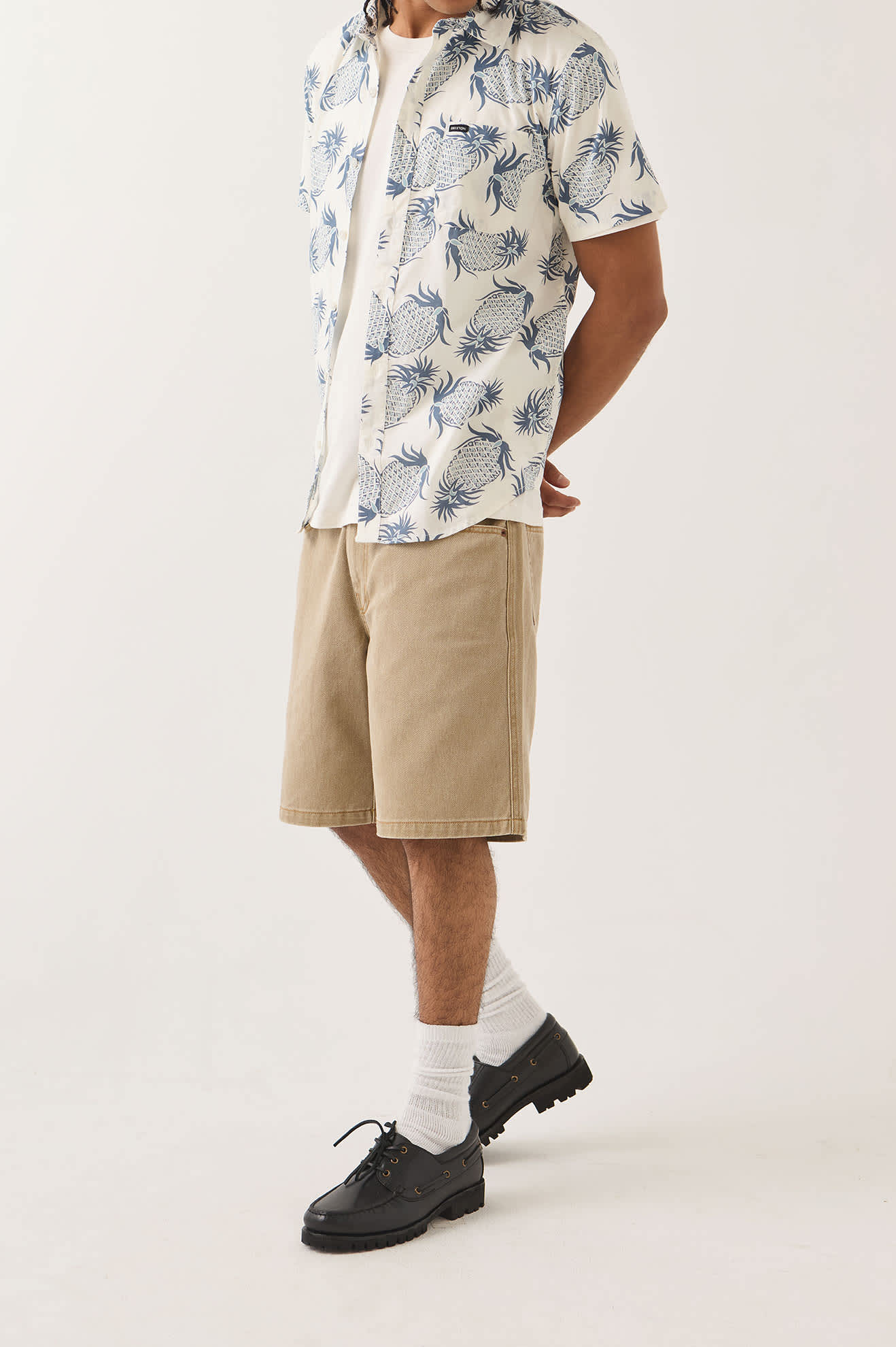 brixton-relaxed-short-herren-khaki-washed-british-khaki image 3