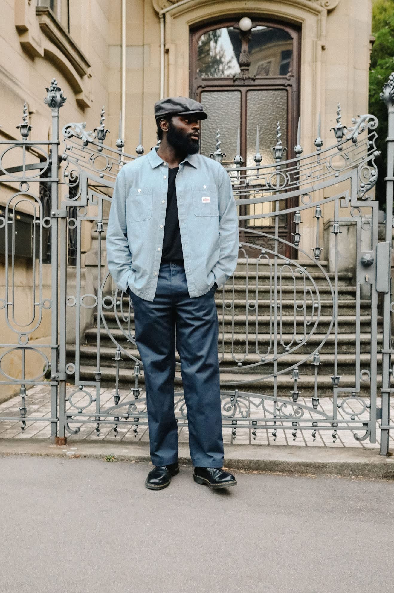 brixton-trademark-chino-hose-washed-navy-blau image 8