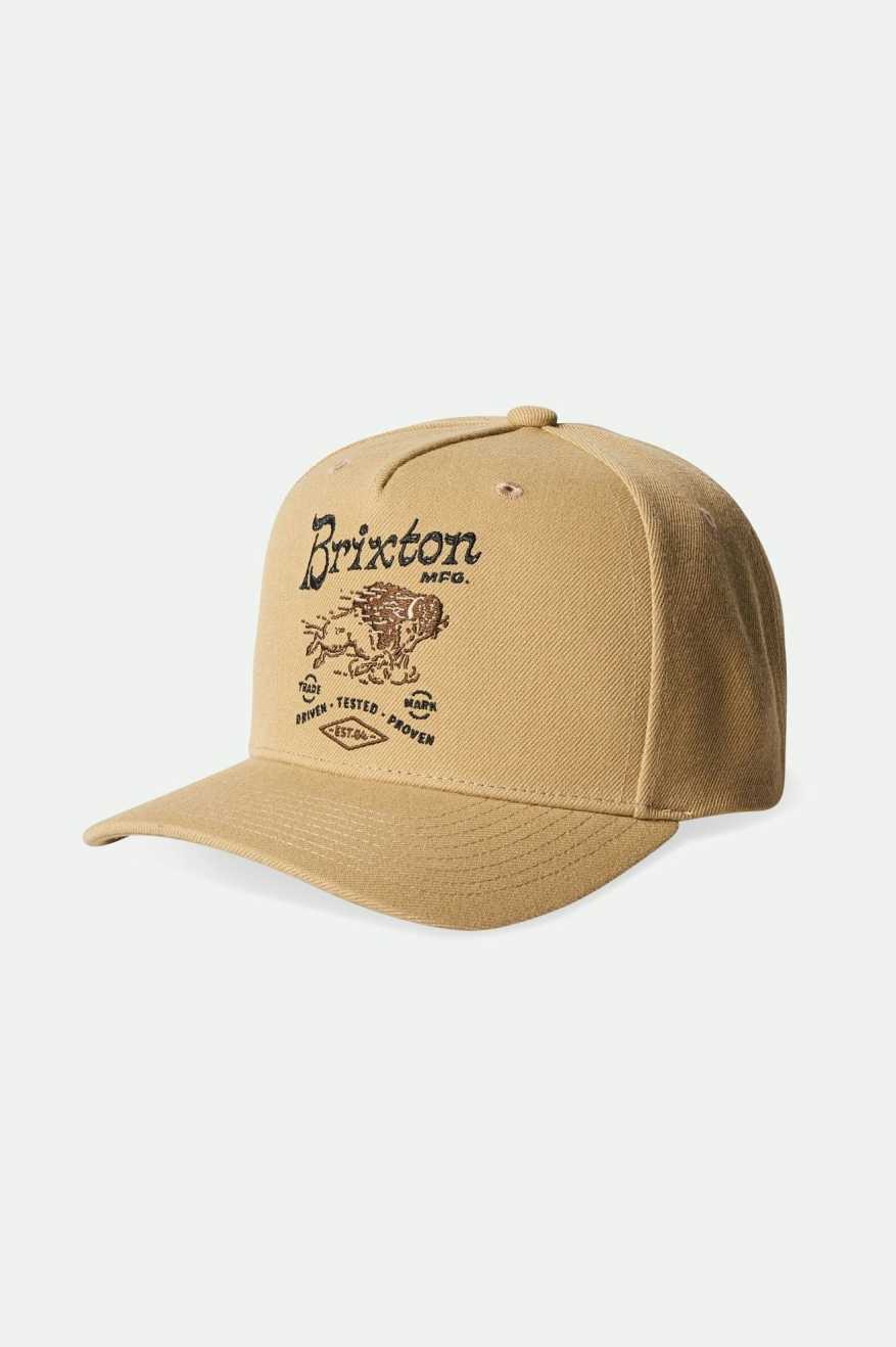 brixton-charging-buffalo-snapback-sand image 1