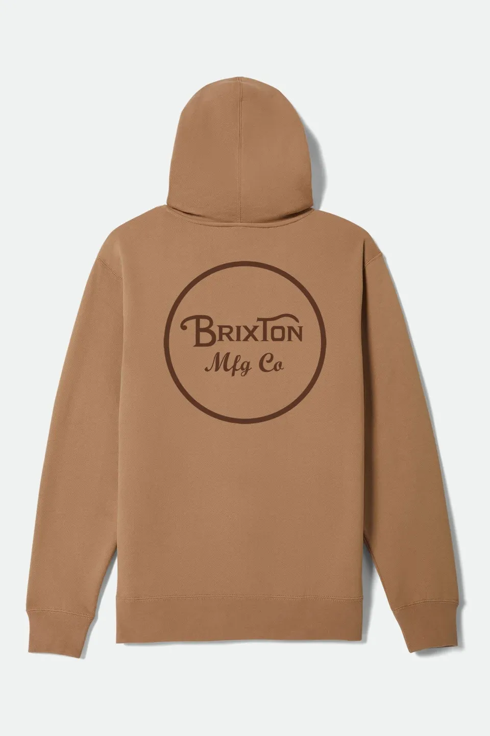 brixton-wheeler-hoodie-sand-stone-brown-mit-brustprint image 1