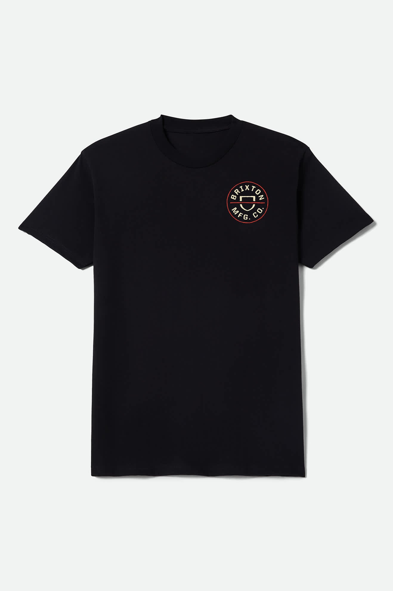 brixton-crest-ii-t-shirt-black-ivory-brick-red image 1