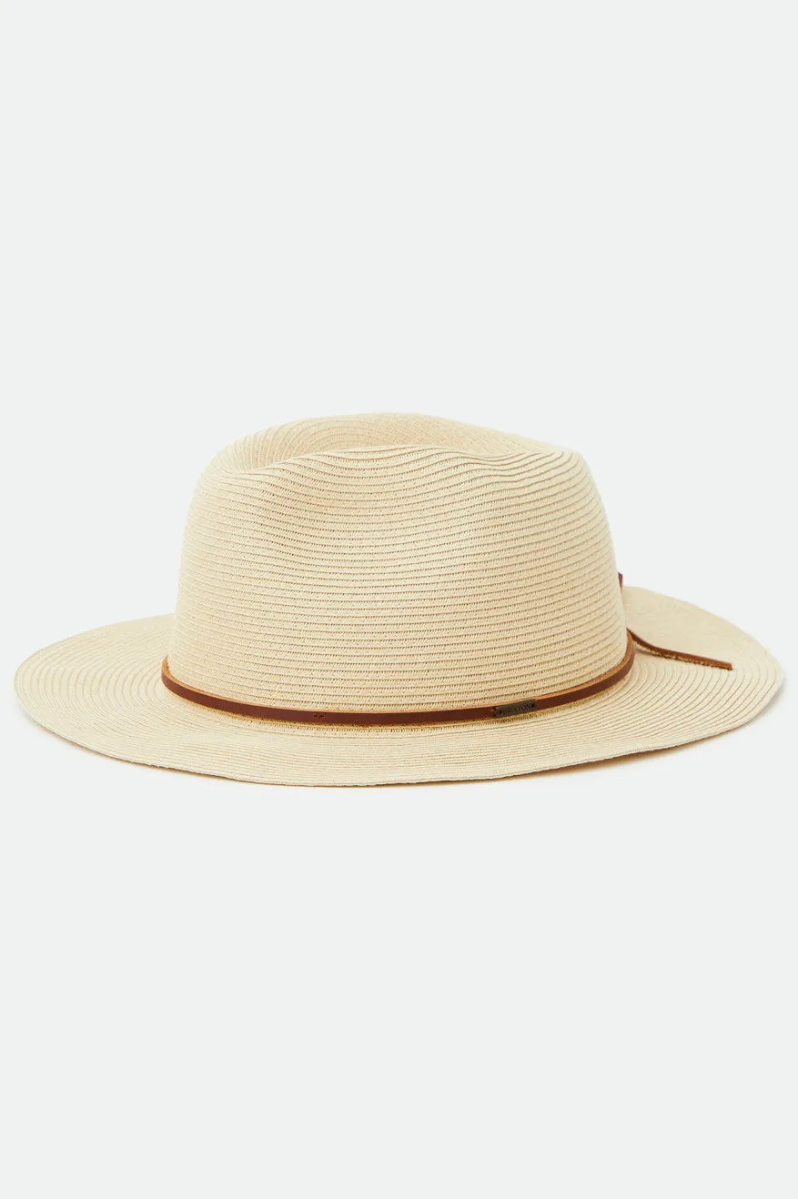 brixton-wesley-straw-fedora-strohhut-tan-verstellbar image 1