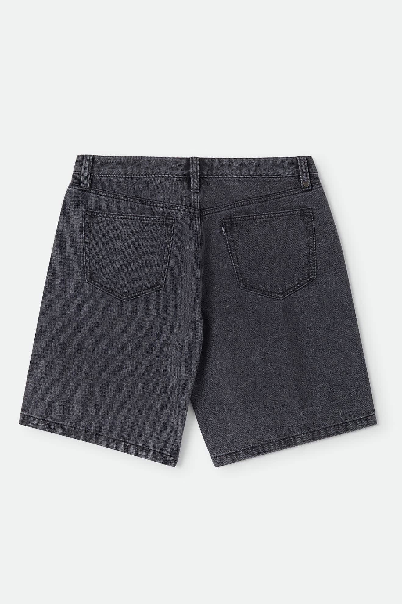 brixton-relaxed-short-washed-black-denim-baggy-schwarz image 8