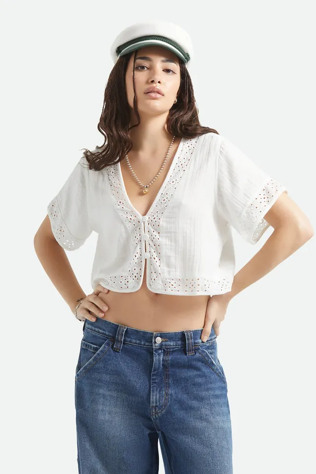 brixton-seaside-eyelet-top-damen-off-white-lochstickerei image 1