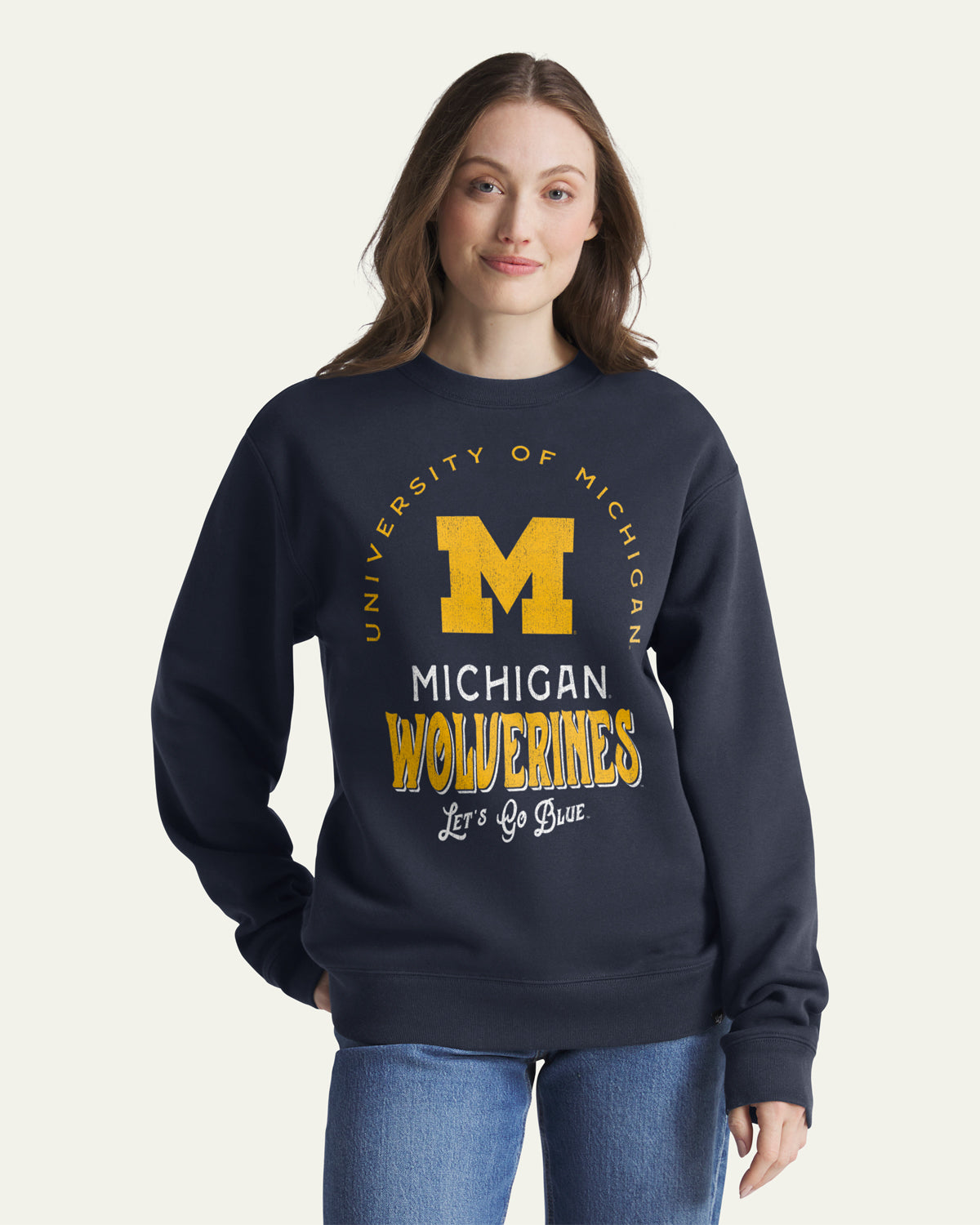 47-brand-everyday-juggletoss-crew-michigan-sweatshirt-navy image 3
