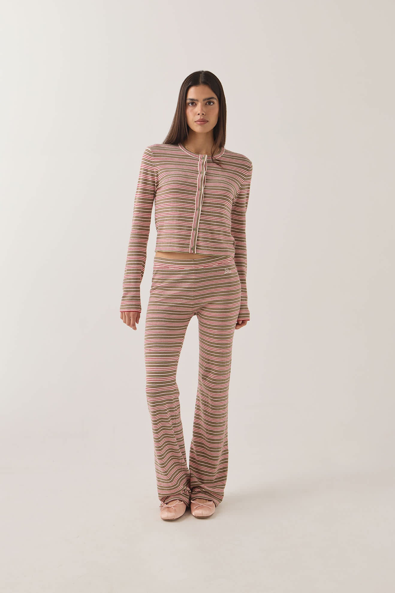 brixton-bixby-cardigan-green-multi-stripe-baumwollstrick image 6