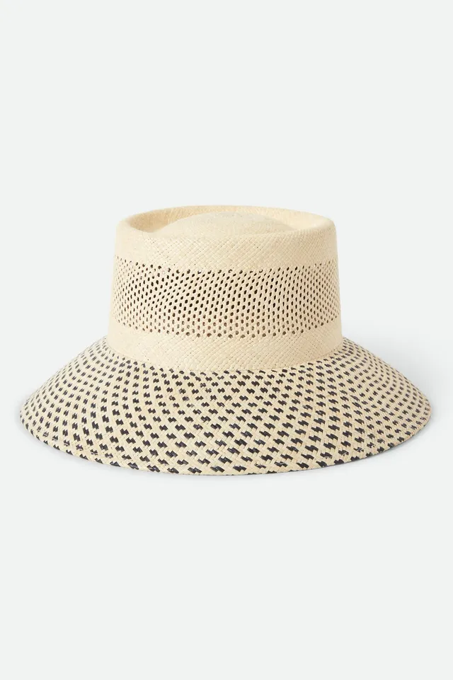 brixton-lilith-panama-bucket-hat-natural-black-stroh image 1