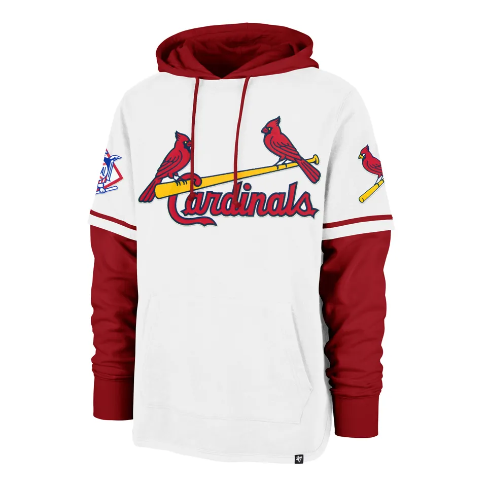 47-brand-shortstop-st-louis-cardinals-hoodie-white-wash image 1