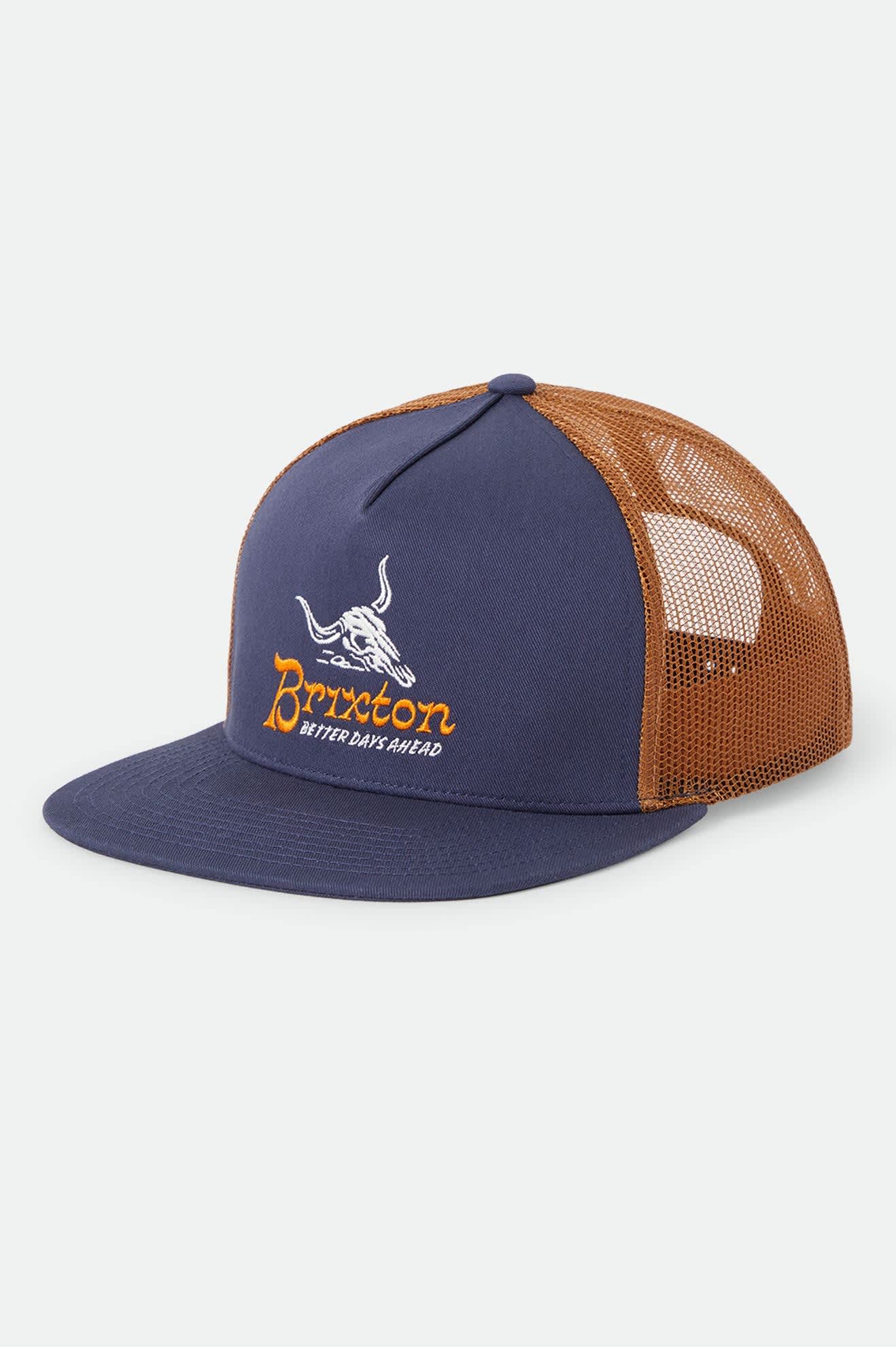 brixton-barren-netplus-trucker-cap-navy-brown-sugar image 1