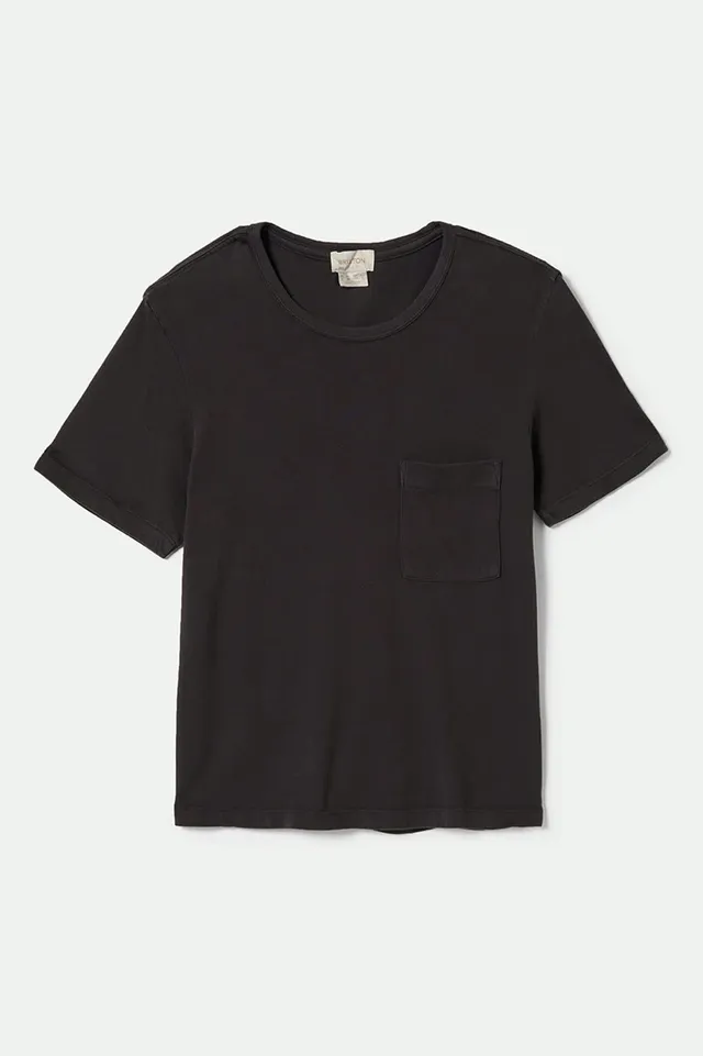 brixton-carefree-organic-t-shirt-black-brusttasche-bio image 1