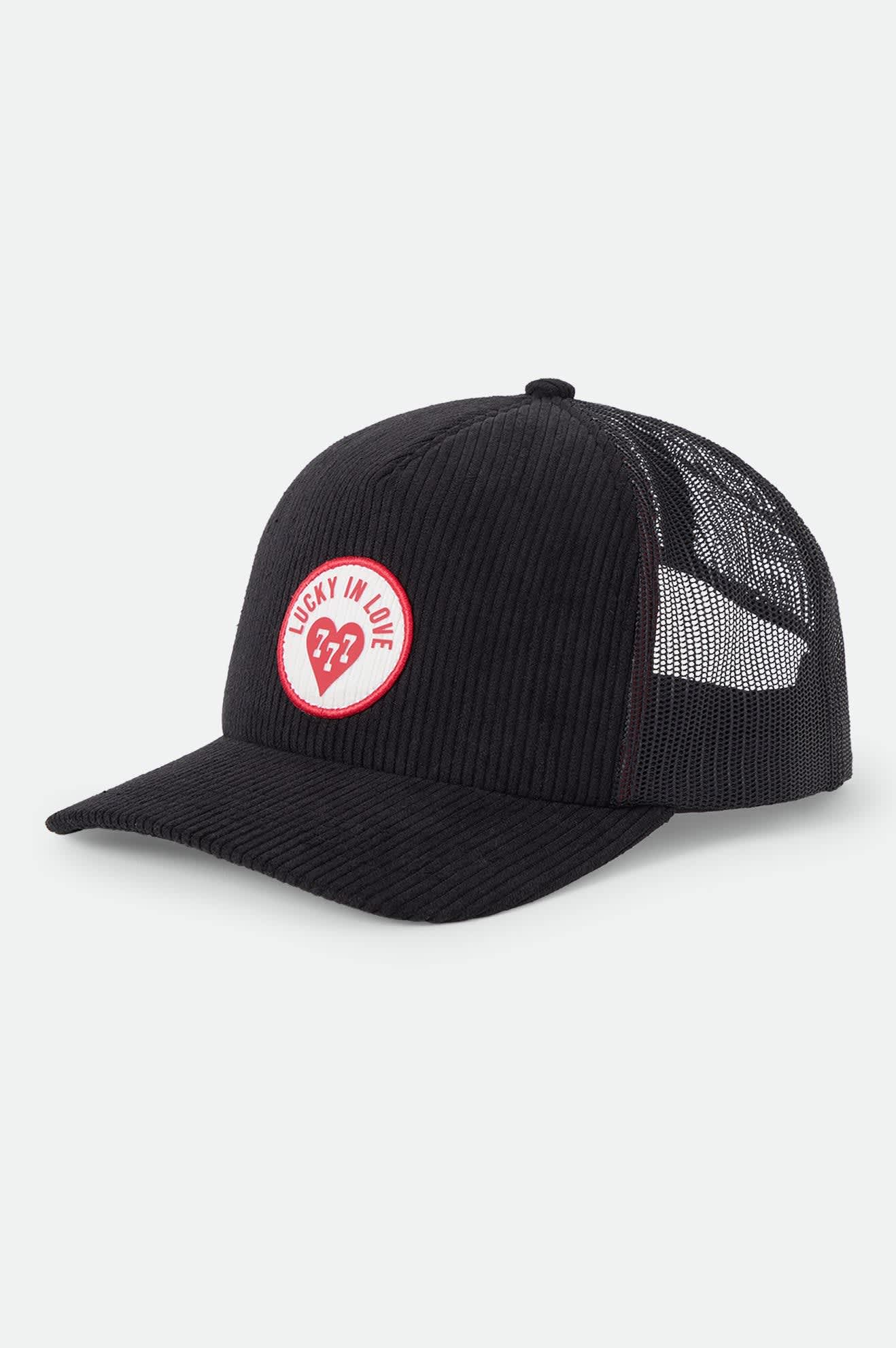 brixton-lucky-in-love-trucker-cap-schwarz-cord image 1